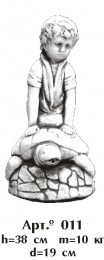 Скульптура мальчик на черепахе 011
