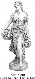Скульптура девушка с корзинами 240